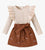 Football Embroidered Skirt Set